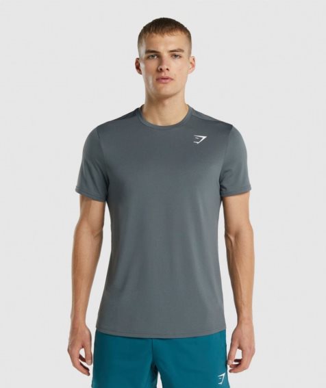 Men's Gymshark Arrival Regular Fit T-Shirts Grey | NZ 3OCBWQ